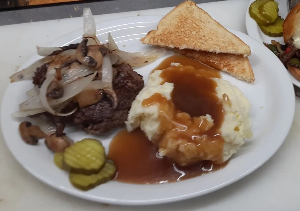 Hamburger Steak with Mashed Potatoes