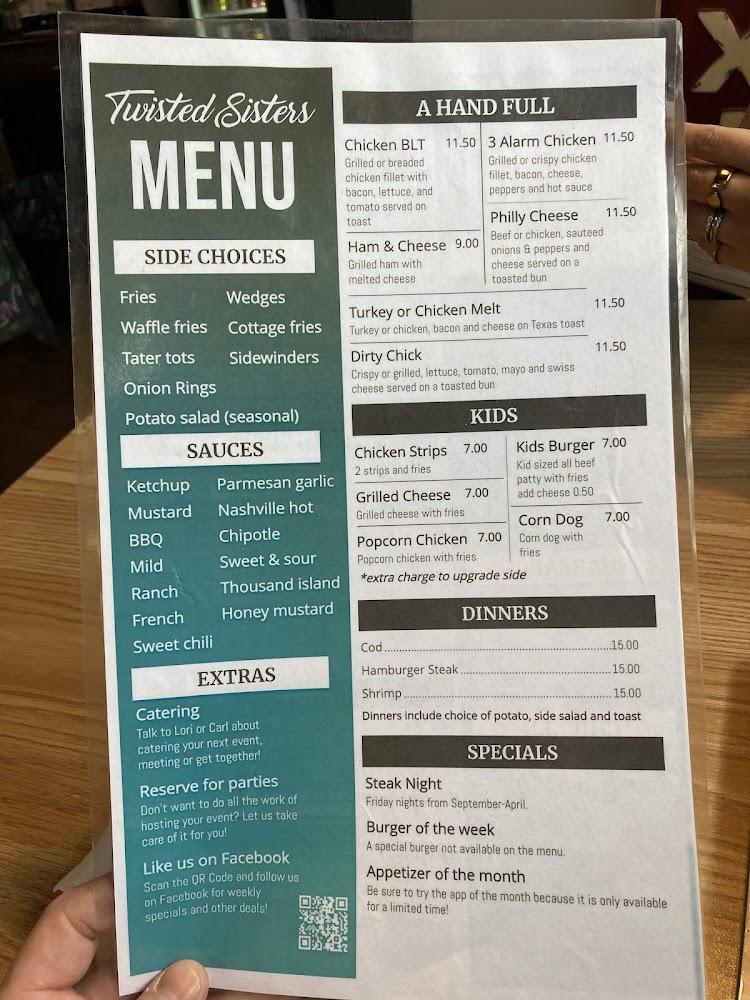 Twisted Sisters at Pub 21 Menu image 4